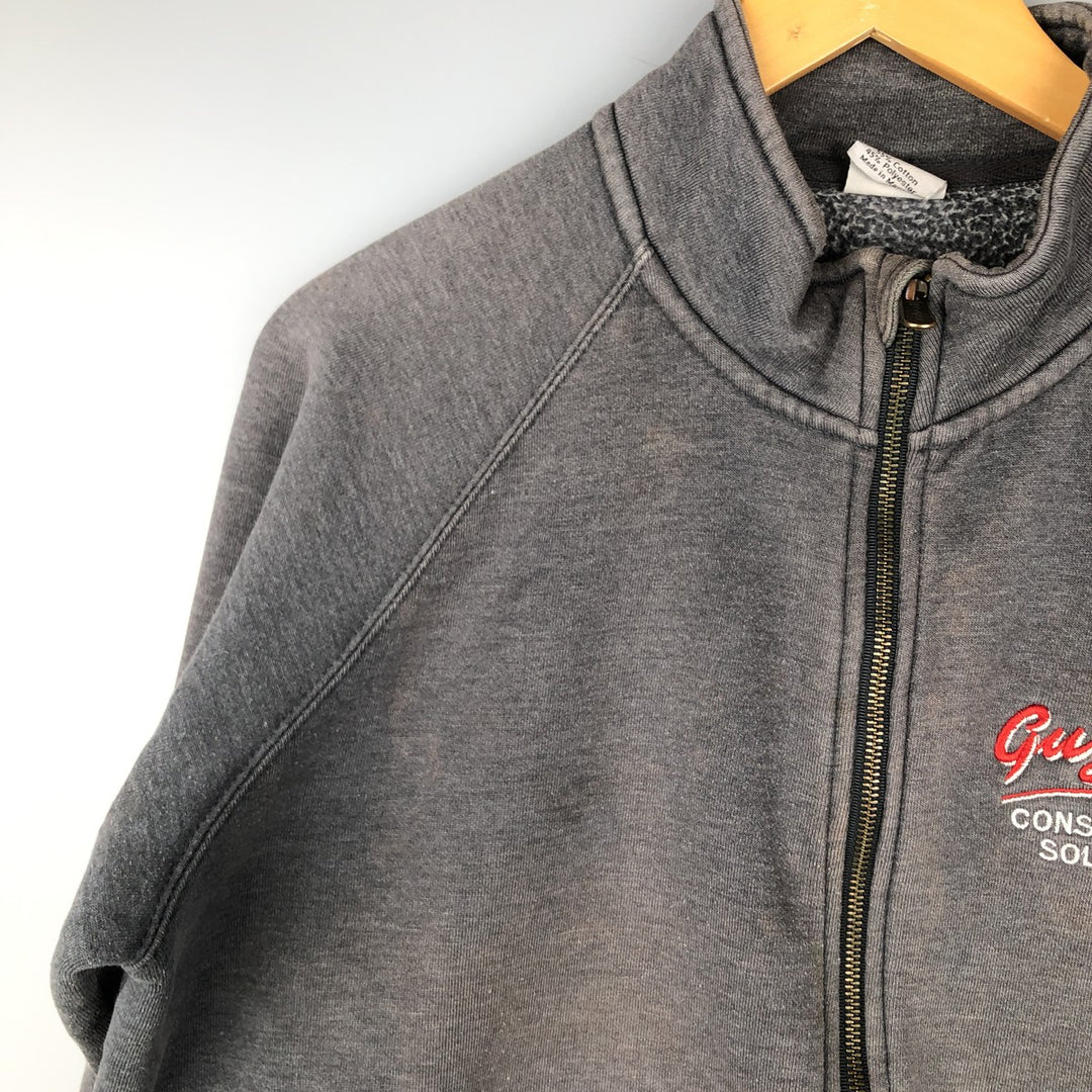 Carhartt Guzman Construction Solutions Advertising Full-Zip Sweatshirt, Men's Size L polyester gray type Vintage Second Hand