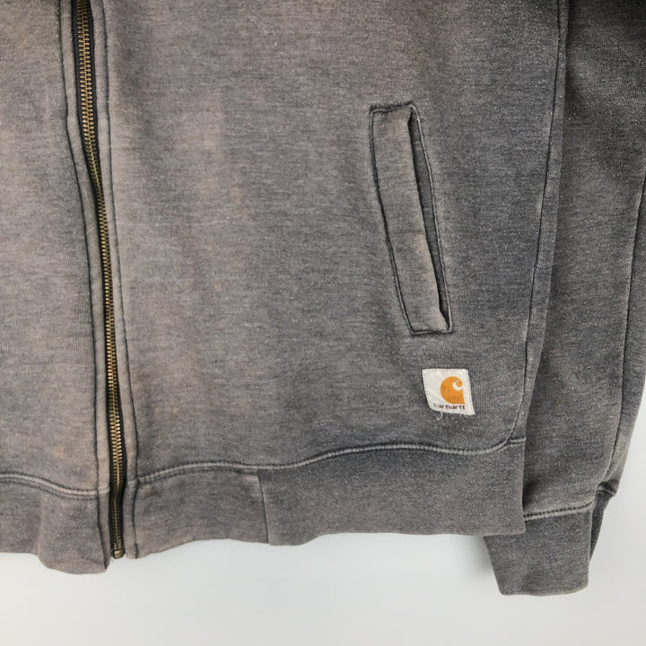 Carhartt Guzman Construction Solutions Advertising Full-Zip Sweatshirt, Men's Size L polyester gray type Vintage Second Hand