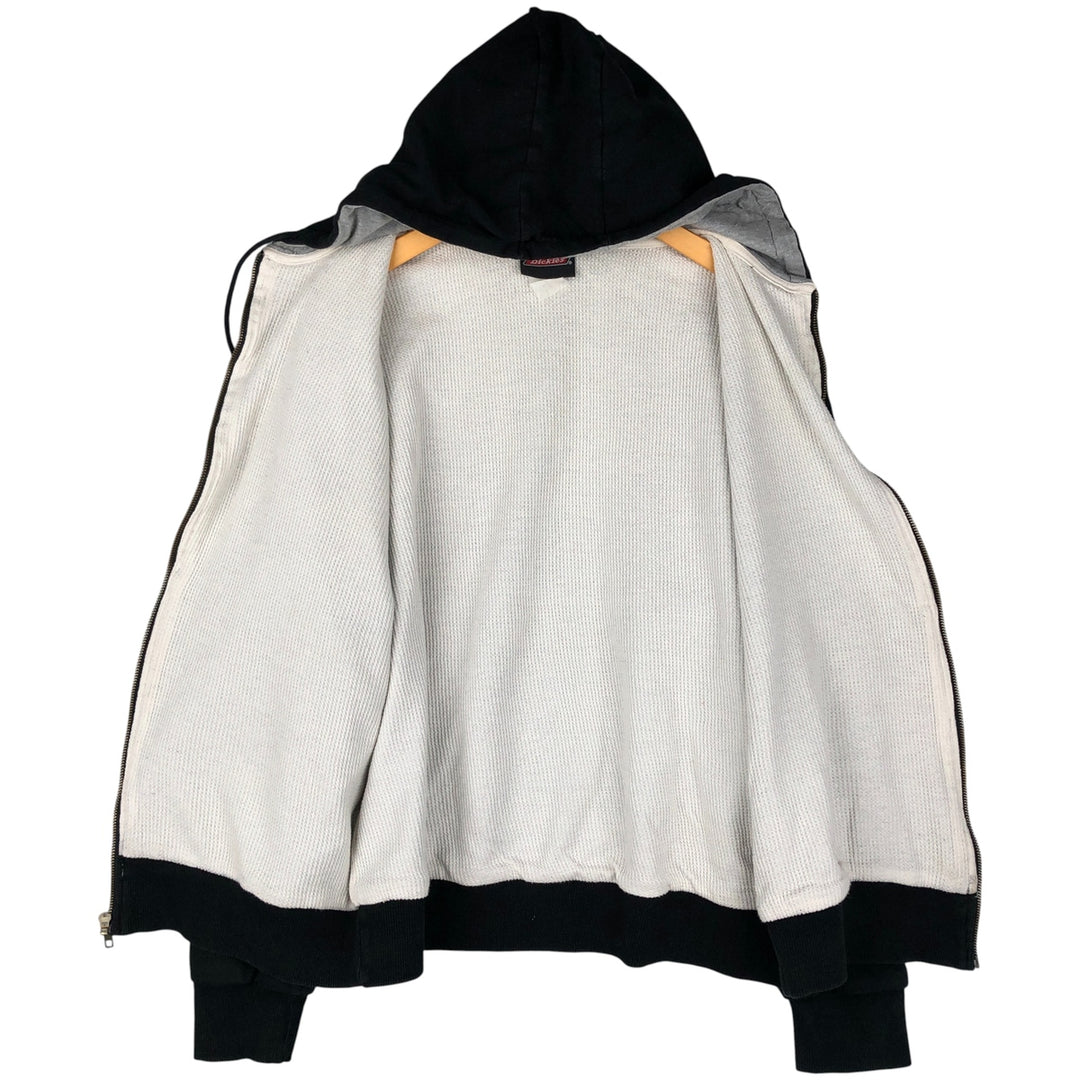 Dickies Sweat Full Zip Hoodie Men's L size cotton black type Vintage Second Hand