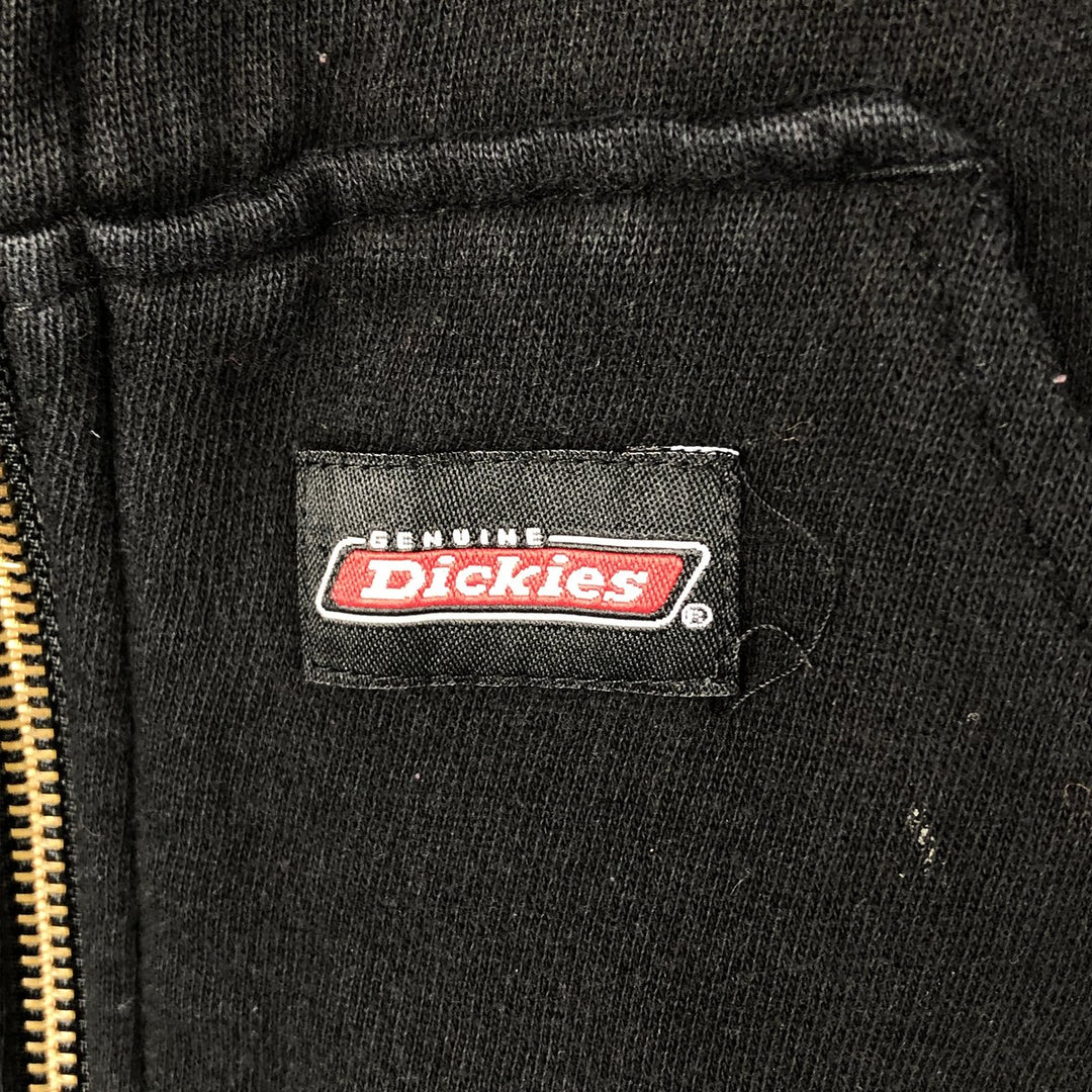 Dickies Sweat Full Zip Hoodie Men's L size cotton black type Vintage Second Hand
