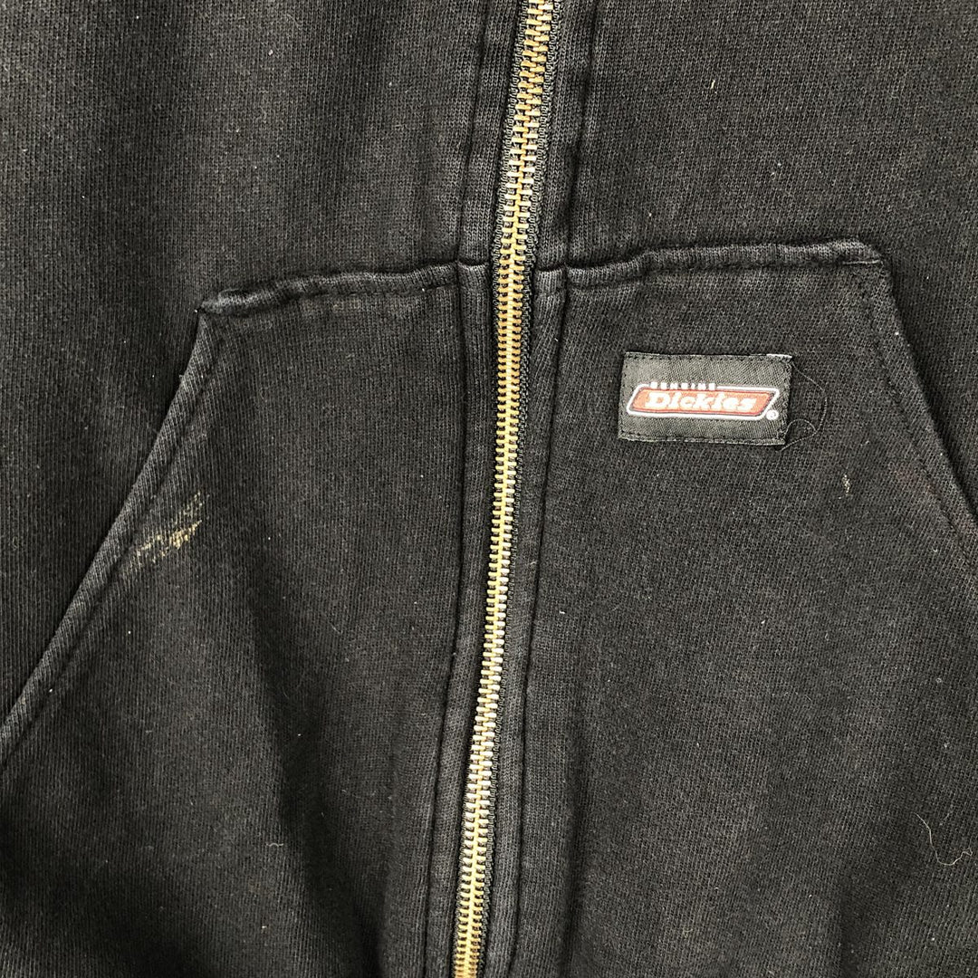 Dickies Sweat Full Zip Hoodie Men's L size cotton black type Vintage Second Hand