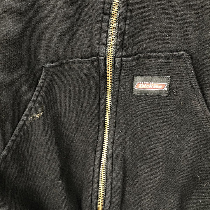 Dickies Sweat Full Zip Hoodie Men's L size cotton black type Vintage Second Hand