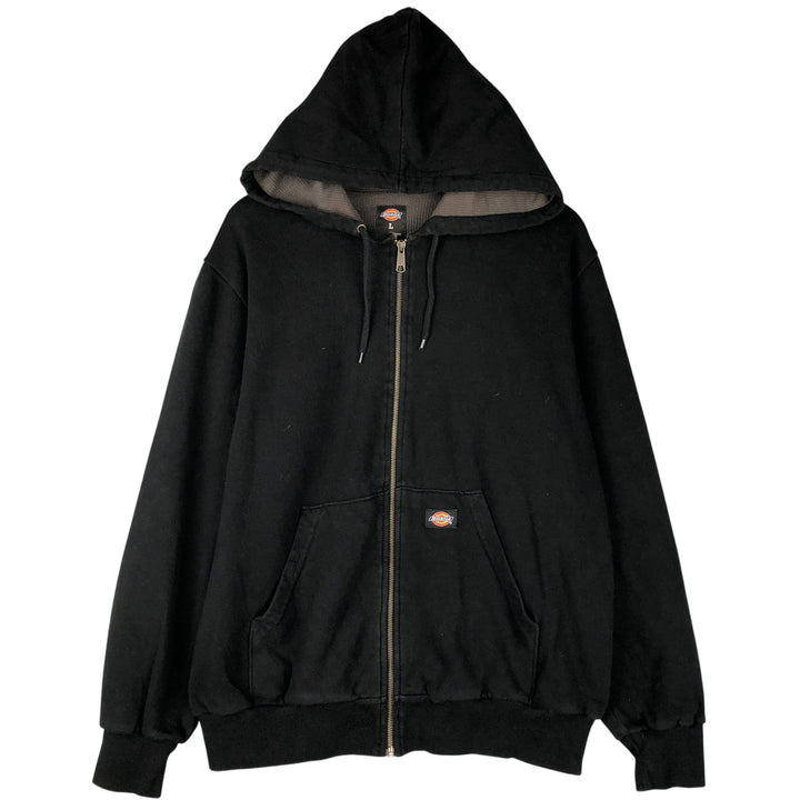 Dickies Sweat Full Zip Hoodie Men's L size cotton black type Vintage Second Hand