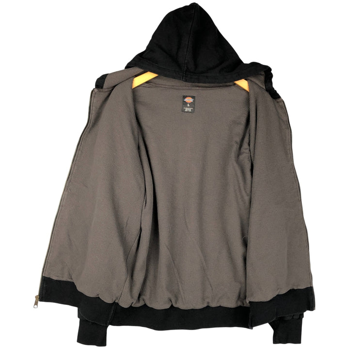 Dickies Sweat Full Zip Hoodie Men's L size cotton black type Vintage Second Hand