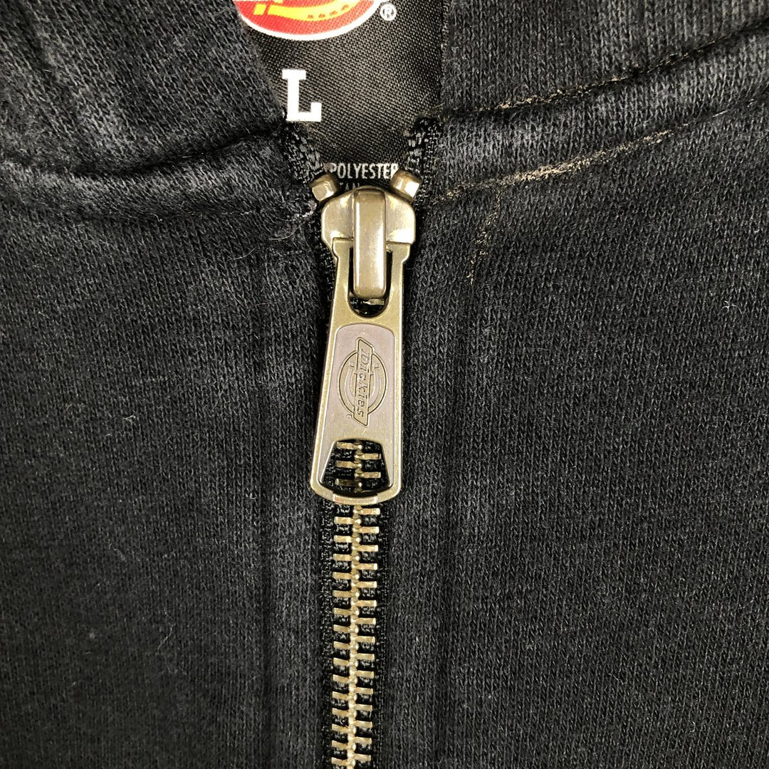 Dickies Sweat Full Zip Hoodie Men's L size cotton black type Vintage Second Hand