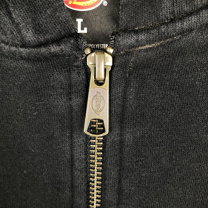 Dickies Sweat Full Zip Hoodie Men's L size cotton black type Vintage Second Hand