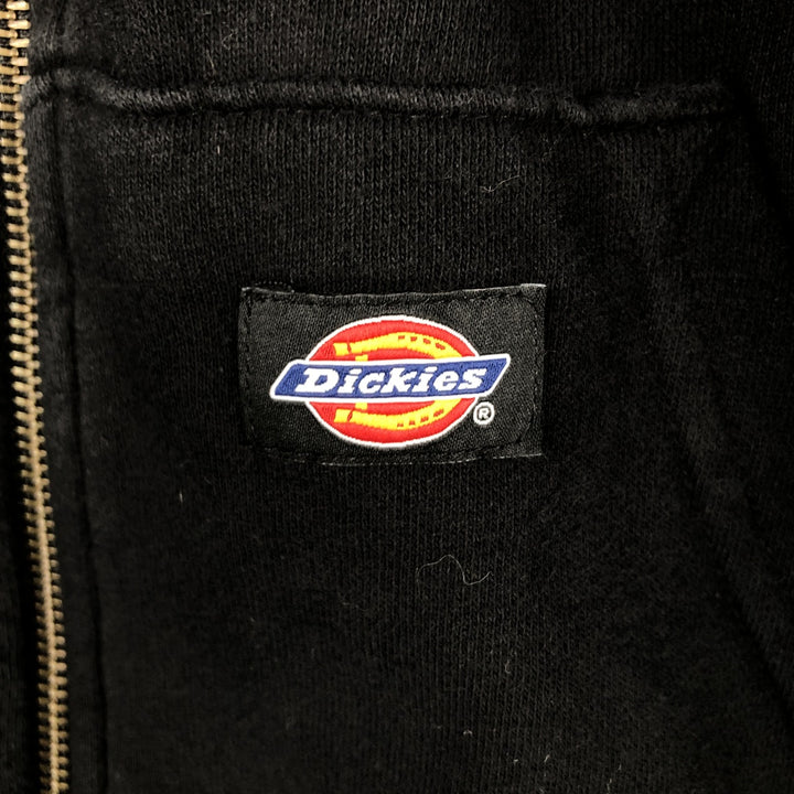 Dickies Sweat Full Zip Hoodie Men's L size cotton black type Vintage Second Hand