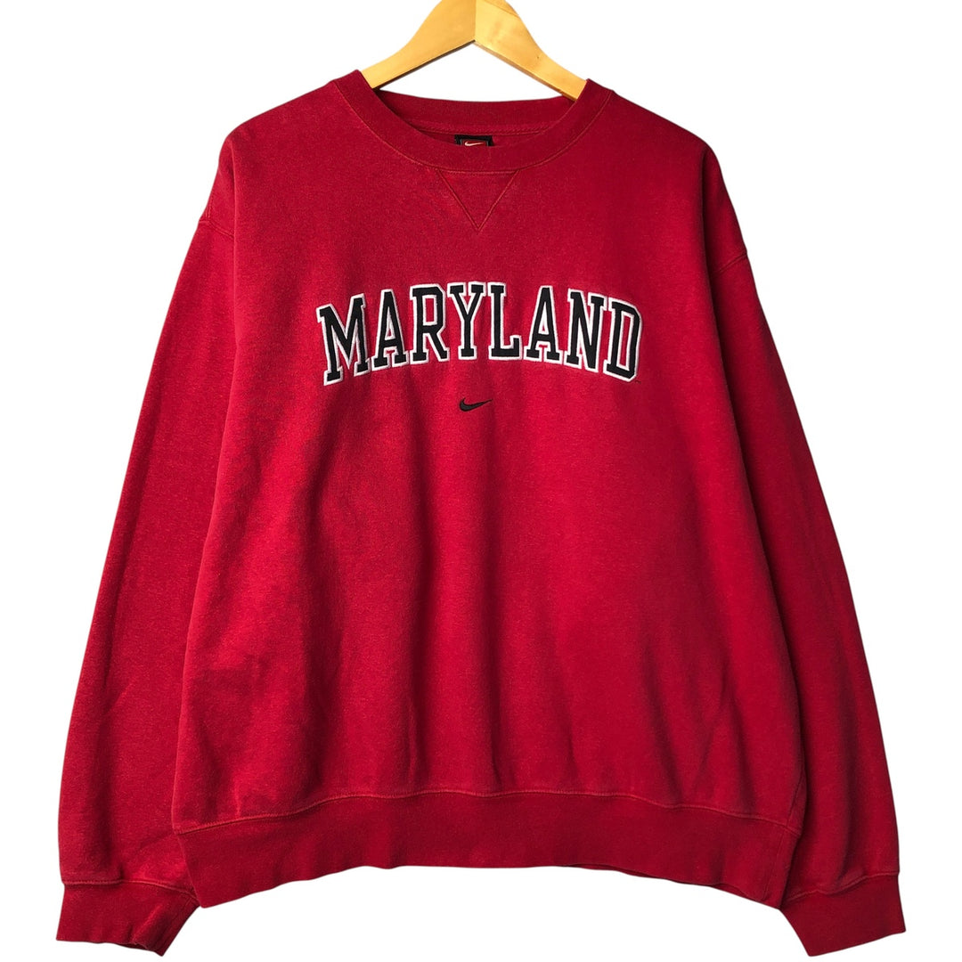 2000'S Nike Team College Sweatshirt, Men's Size XL cotton red type Vintage Second Hand