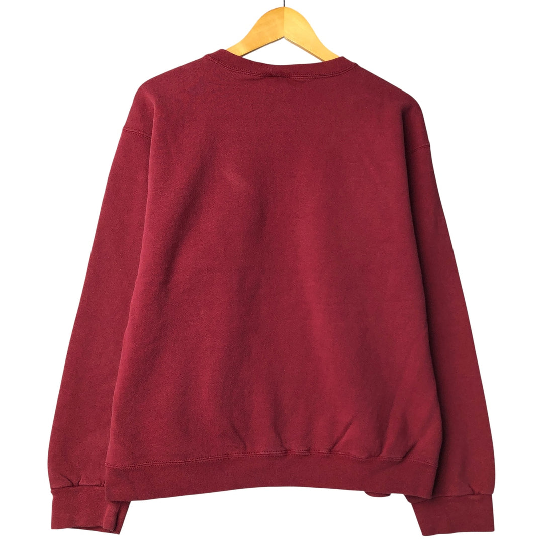 00'S Nike One Point Logo Sweatshirt Trainer Men's L size cotton burgundy type Vintage Second Hand