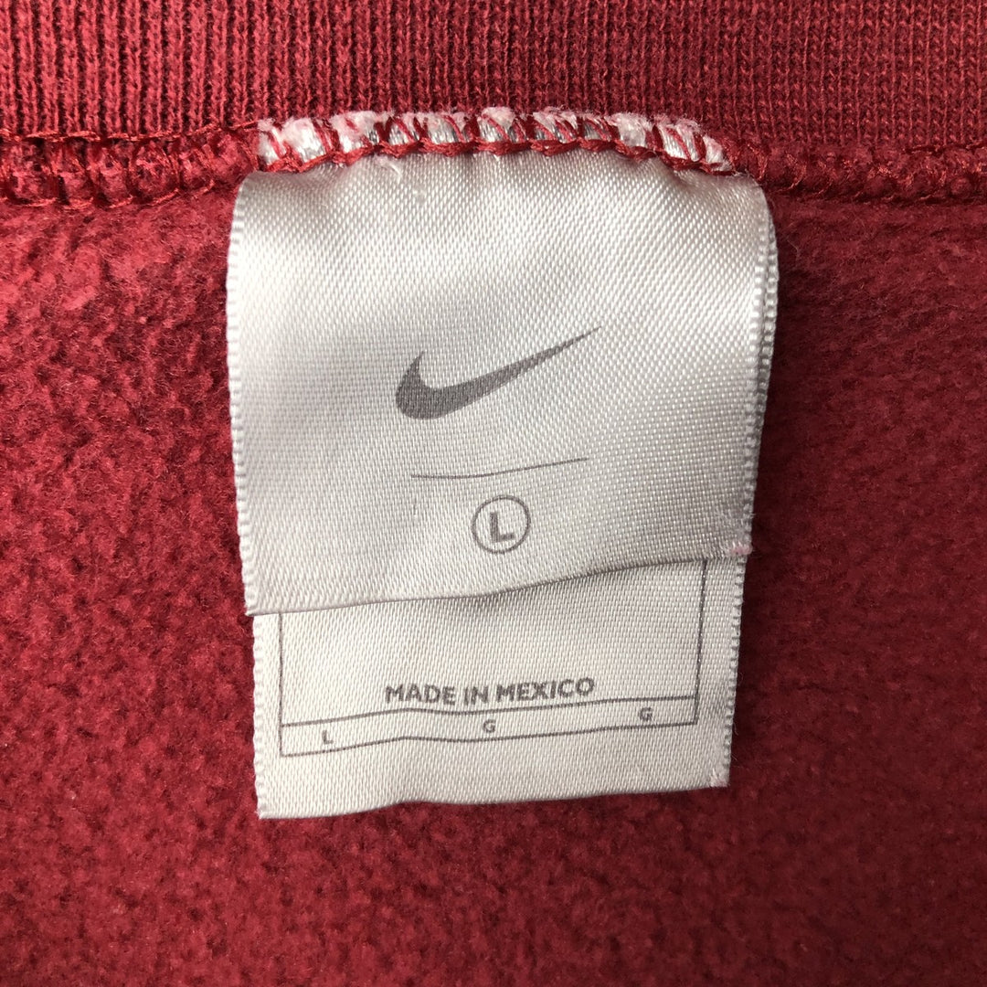 00'S Nike One Point Logo Sweatshirt Trainer Men's L size cotton burgundy type Vintage Second Hand