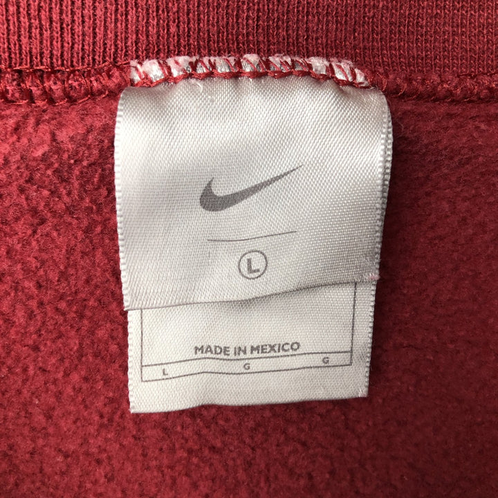 00'S Nike One Point Logo Sweatshirt Trainer Men's L size cotton burgundy type Vintage Second Hand