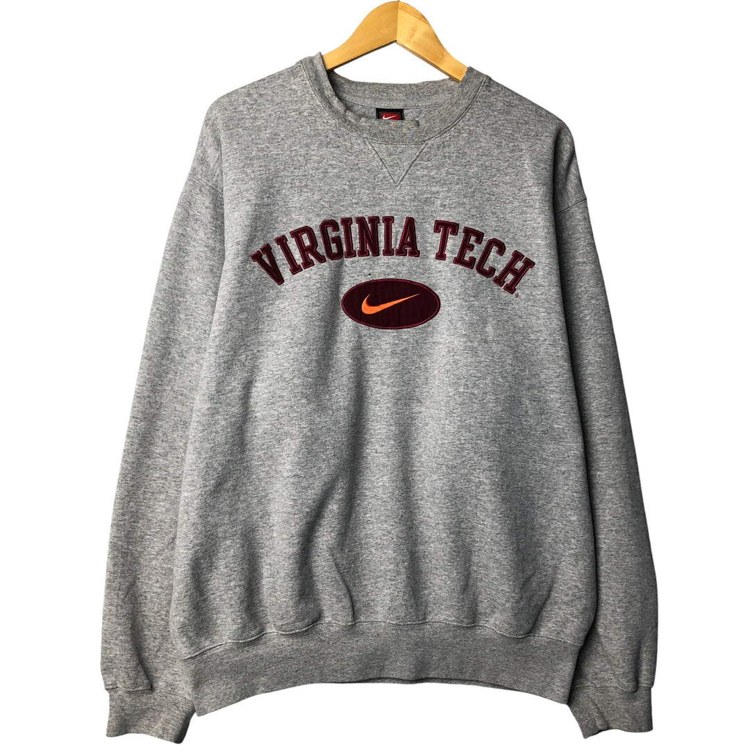 2000'S Nike Team College Sweatshirt, Men's Size L cotton gray type Vintage Second Hand