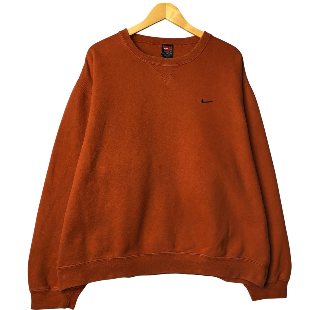 2000'S Nike Team One-Point Logo Sweatshirt, Men's XL cotton brown type Vintage Second Hand