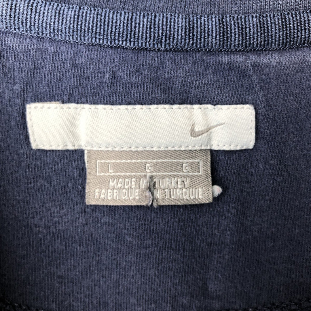 00'S Nike One Point Logo Sweatshirt Trainer Men's L size unclear navy blue type Vintage Second Hand