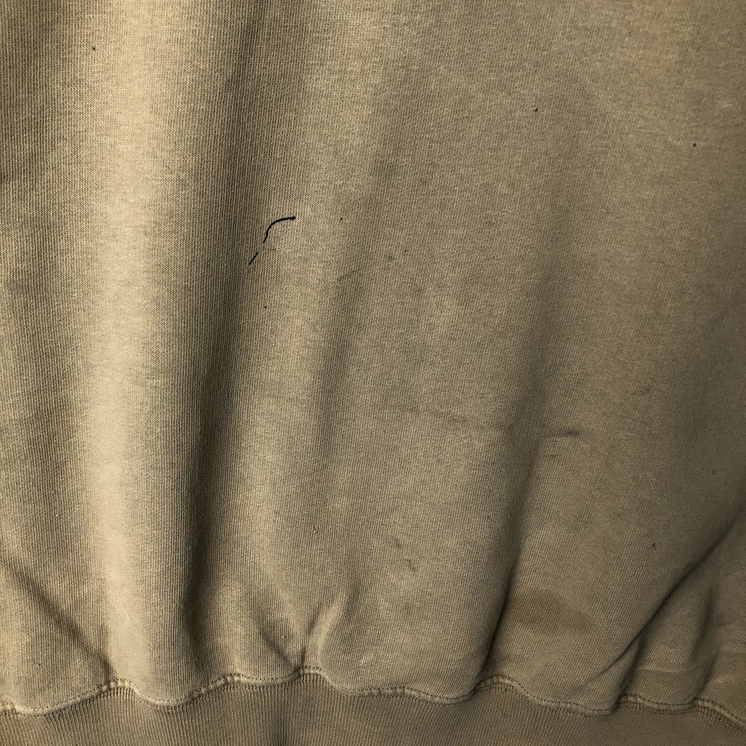 2000'S Nike V-neck one-point logo sweatshirt, men's size XL cotton Khaki type Vintage Second Hand