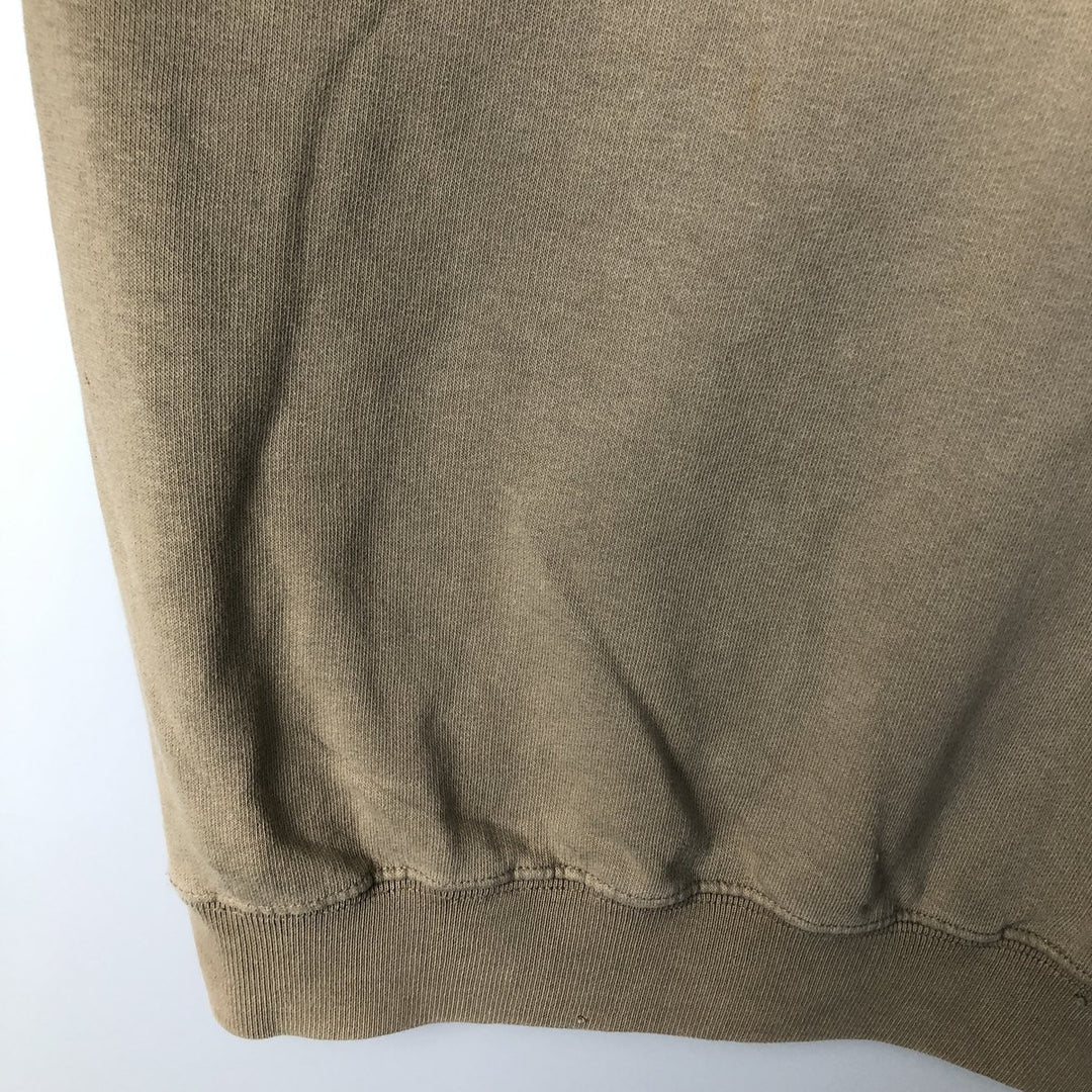 2000'S Nike V-neck one-point logo sweatshirt, men's size XL cotton Khaki type Vintage Second Hand