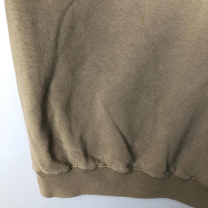 2000'S Nike V-neck one-point logo sweatshirt, men's size XL cotton Khaki type Vintage Second Hand