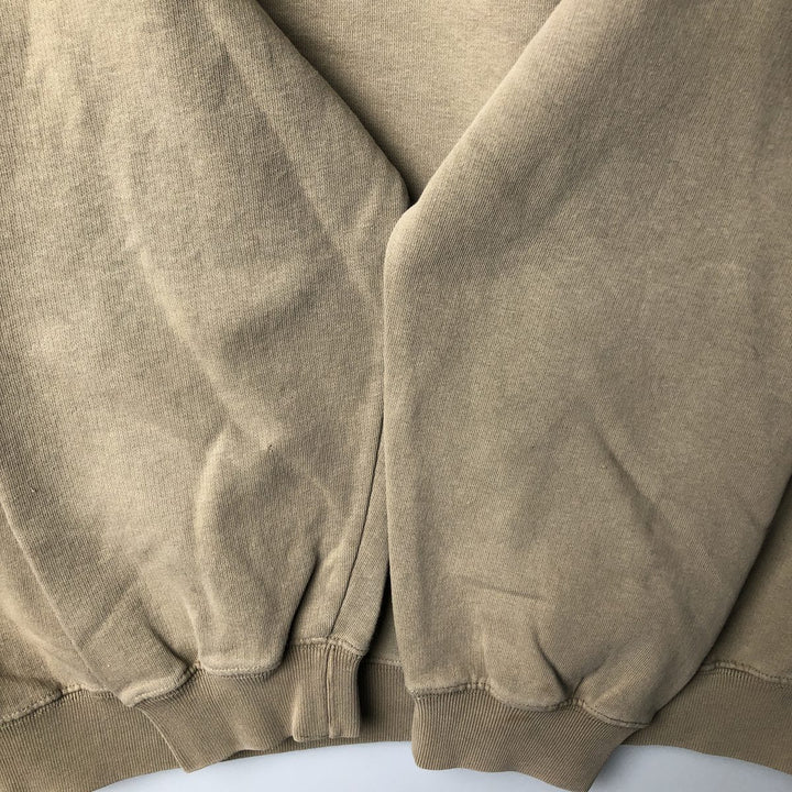 2000'S Nike V-neck one-point logo sweatshirt, men's size XL cotton Khaki type Vintage Second Hand