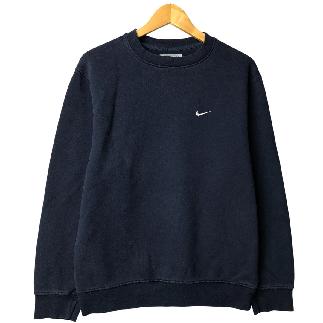 2000'S Nike One-Point Logo Sweatshirt, Men's Size Small cotton navy blue type Vintage Second Hand