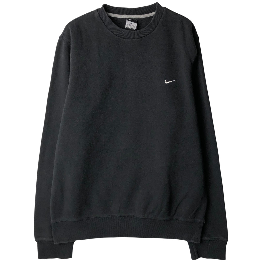 Nike One Point Logo Sweatshirt, Trainer, Men's Size L cotton black type Vintage Second Hand