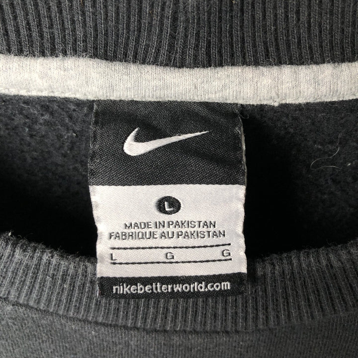 Nike One Point Logo Sweatshirt, Trainer, Men's Size L cotton black type Vintage Second Hand