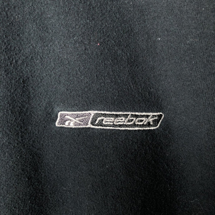 Reebok logo sweatshirt, men's size L cotton black type Vintage Second Hand