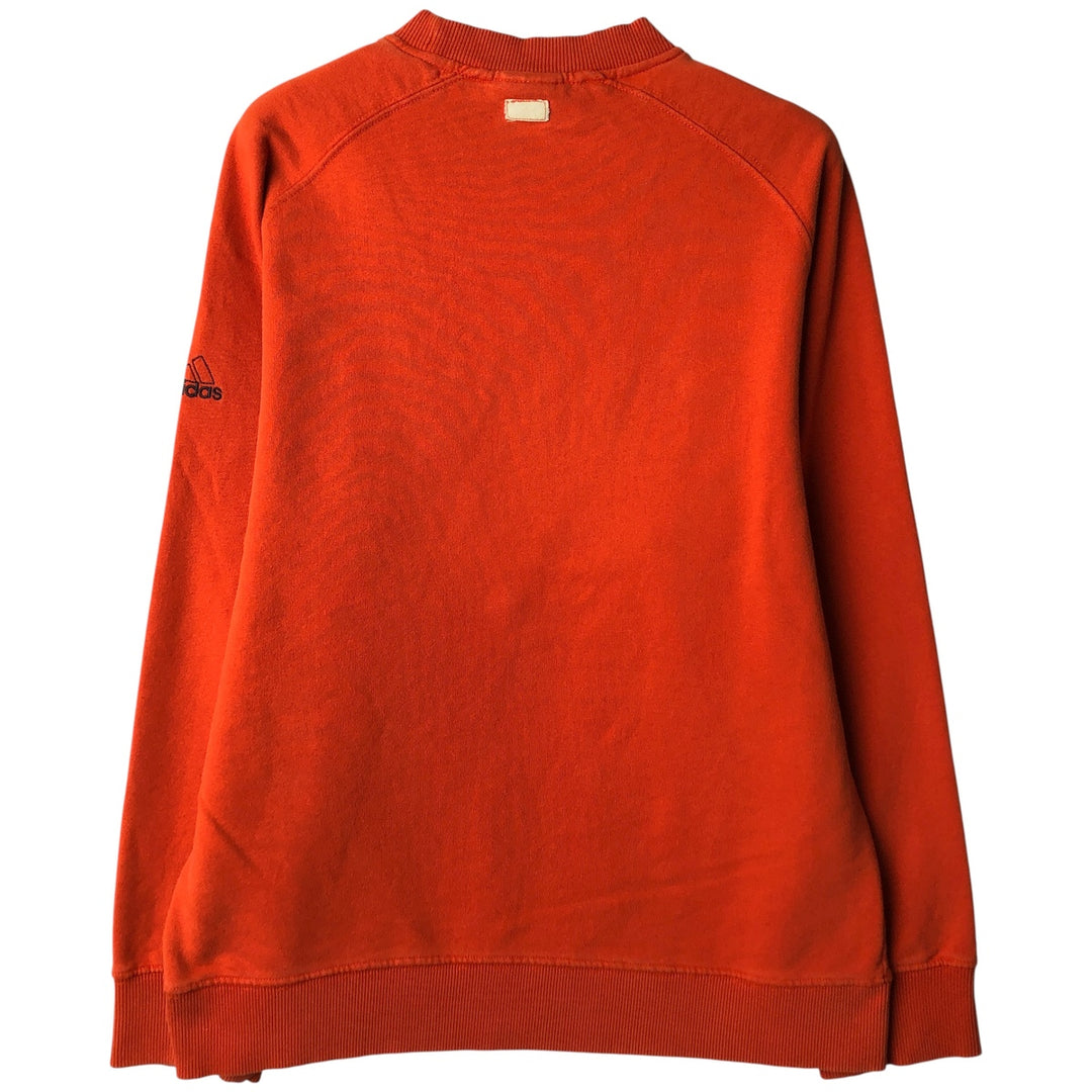 2000'S Adidas logo sweatshirt, men's size small cotton orange type Vintage Second Hand