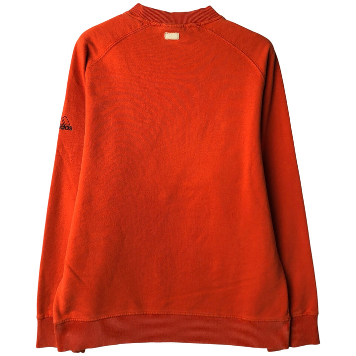 2000'S Adidas logo sweatshirt, men's size small cotton orange type Vintage Second Hand