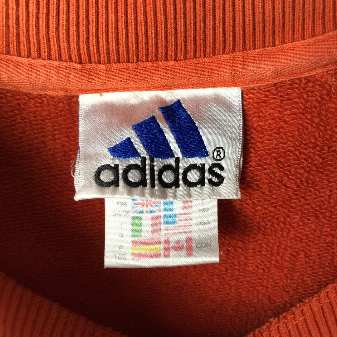 2000'S Adidas logo sweatshirt, men's size small cotton orange type Vintage Second Hand