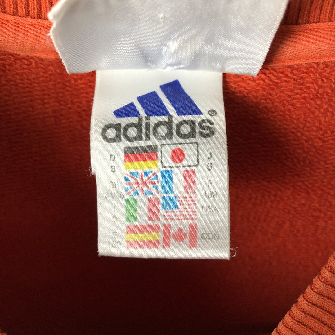 2000'S Adidas logo sweatshirt, men's size small cotton orange type Vintage Second Hand