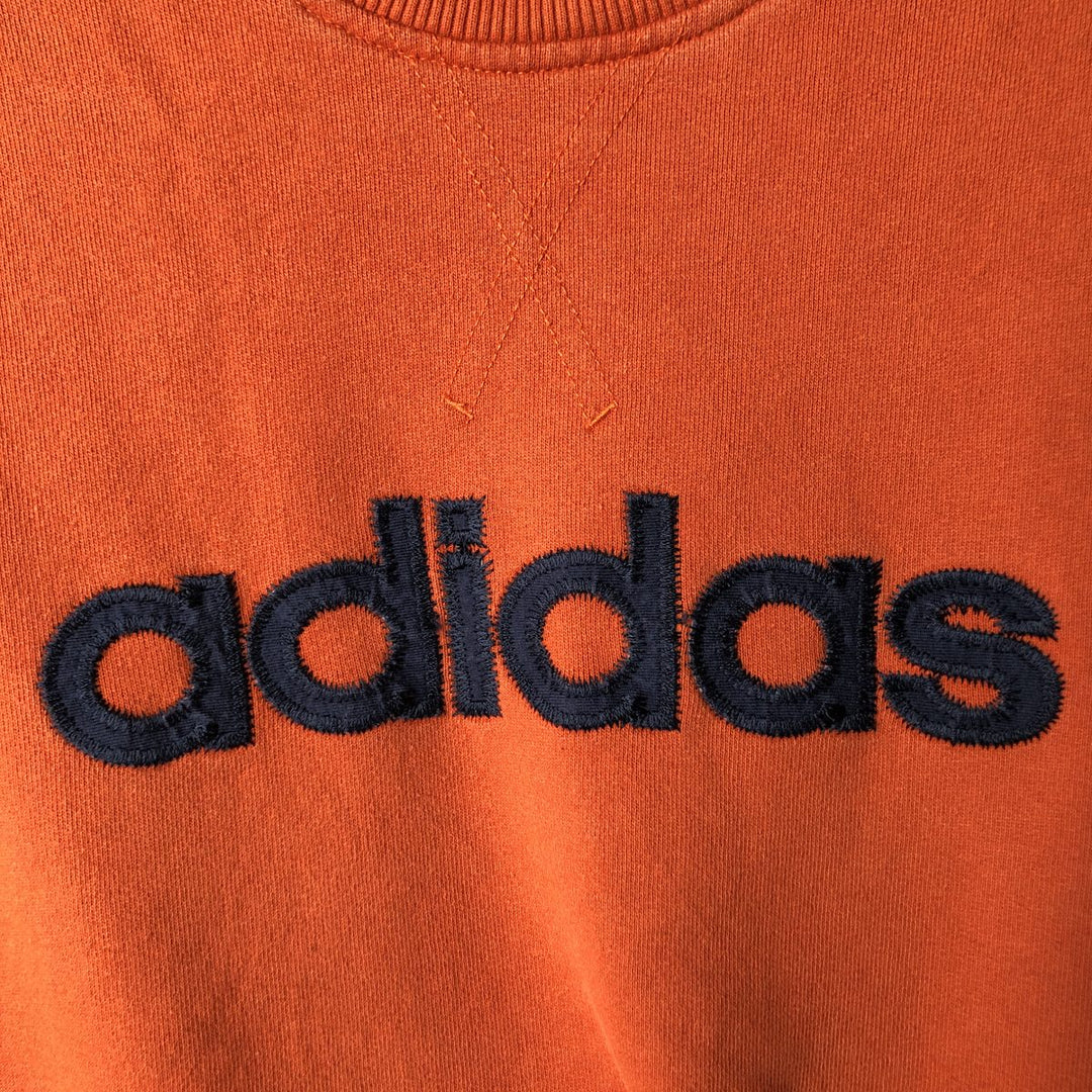 2000'S Adidas logo sweatshirt, men's size small cotton orange type Vintage Second Hand