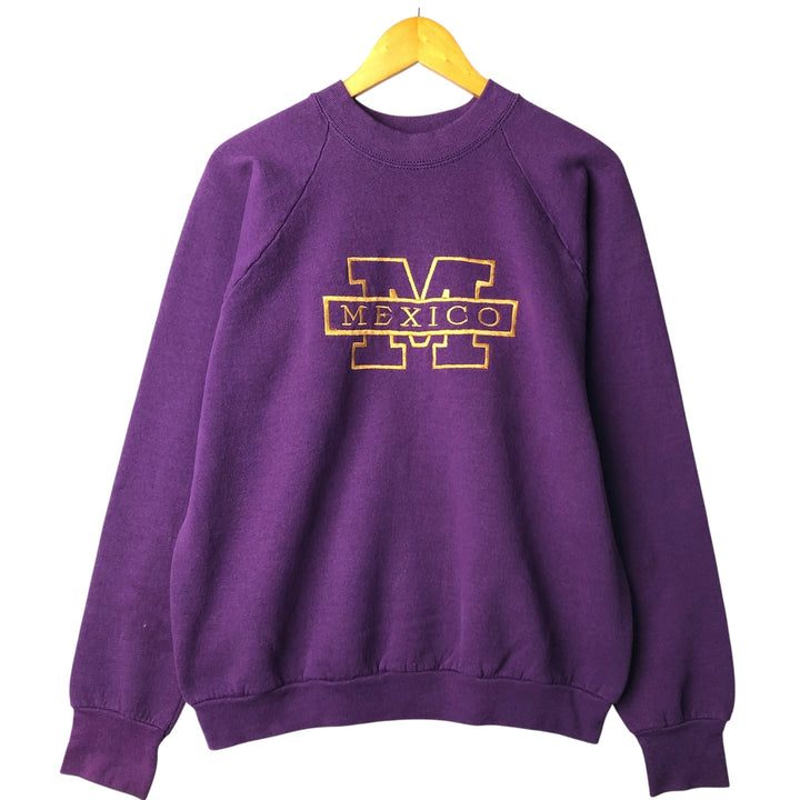 Vintage 90'S Fruit of the Loom embroidered sweatshirt, made in the USA, men's size XL cotton purple type Vintage Second Hand