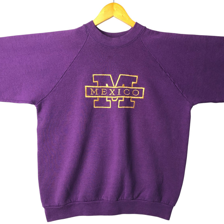 Vintage 90'S Fruit of the Loom embroidered sweatshirt, made in the USA, men's size XL cotton purple type Vintage Second Hand