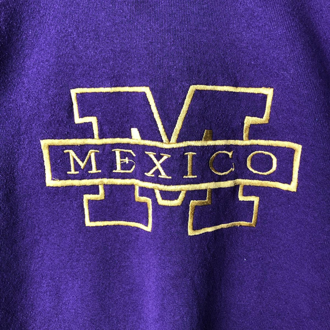 Vintage 90'S Fruit of the Loom embroidered sweatshirt, made in the USA, men's size XL cotton purple type Vintage Second Hand