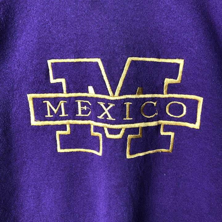 Vintage 90'S Fruit of the Loom embroidered sweatshirt, made in the USA, men's size XL cotton purple type Vintage Second Hand