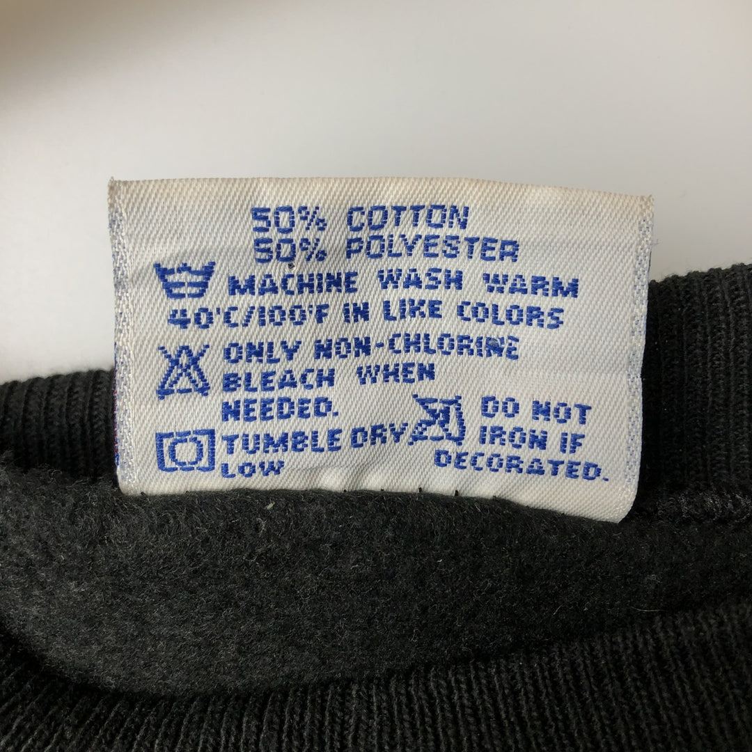 Vintage 90'S Hanes Classics printed sweatshirt, Made in USA, Men's Size L cotton black type Vintage Second Hand