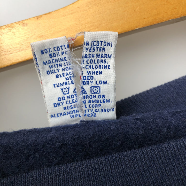 90'S Russell logo sweatshirt, men's size XL, vintage cotton navy blue type Vintage Second Hand