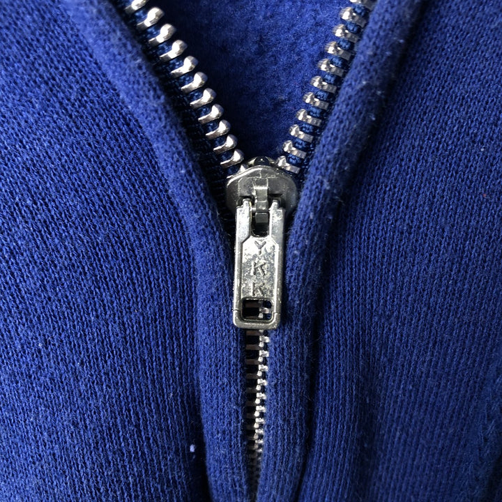 90'S Lee Sweatshirt Full Zip Hoodie, Made in USA, Men's Size L cotton blue type Vintage Second Hand