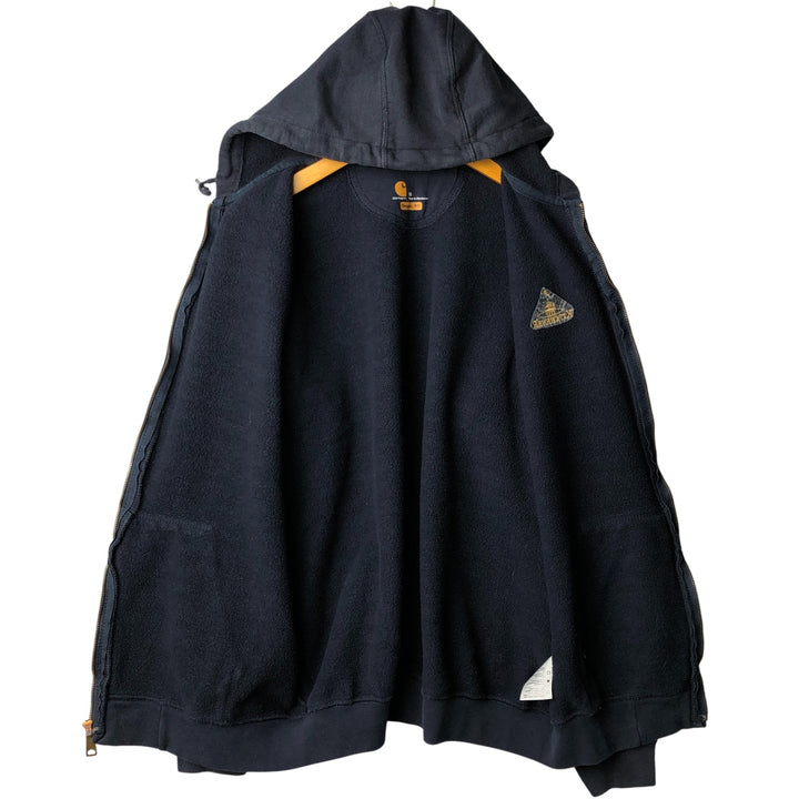 Carhartt ORIGINAL FIT sweat full zip hoodie, men's size M cotton navy blue type Vintage Second Hand