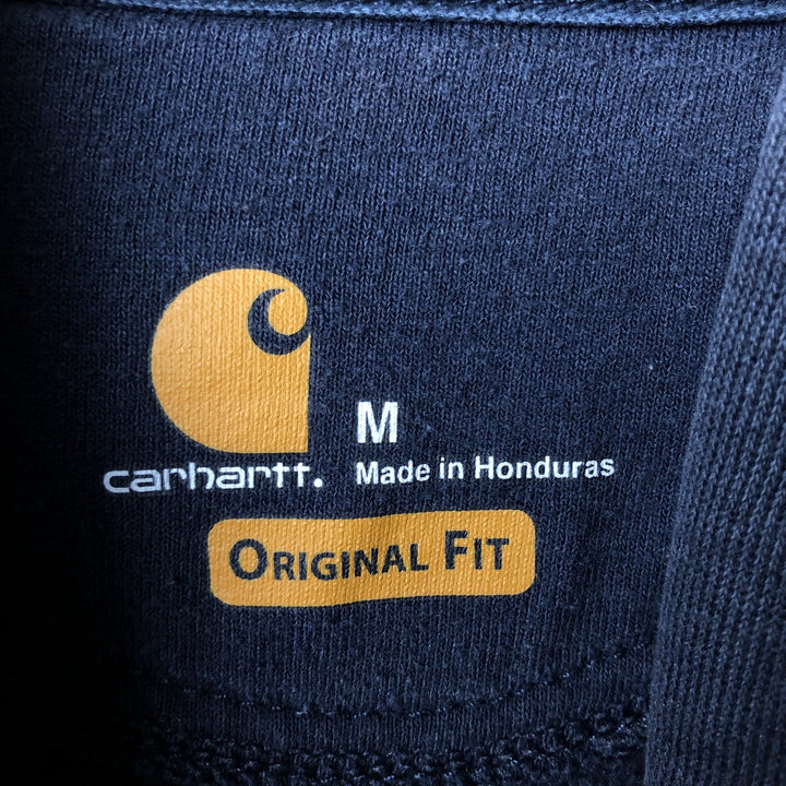 Carhartt ORIGINAL FIT sweat full zip hoodie, men's size M cotton navy blue type Vintage Second Hand