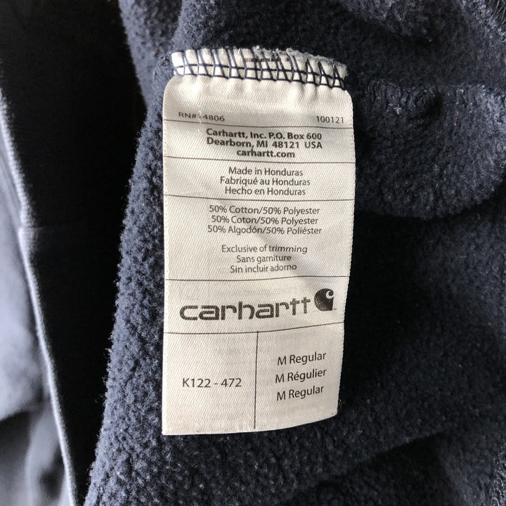 Carhartt ORIGINAL FIT sweat full zip hoodie, men's size M cotton navy blue type Vintage Second Hand