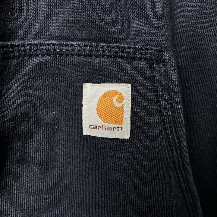 Carhartt ORIGINAL FIT sweat full zip hoodie, men's size M cotton navy blue type Vintage Second Hand