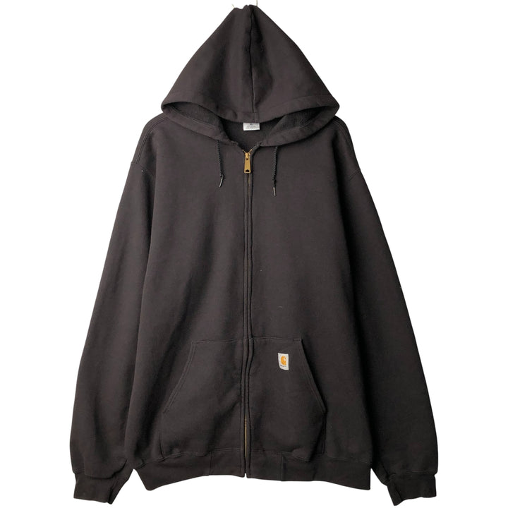 Carhartt Sweat Full Zip Hoodie Men's XL cotton black type Vintage Second Hand
