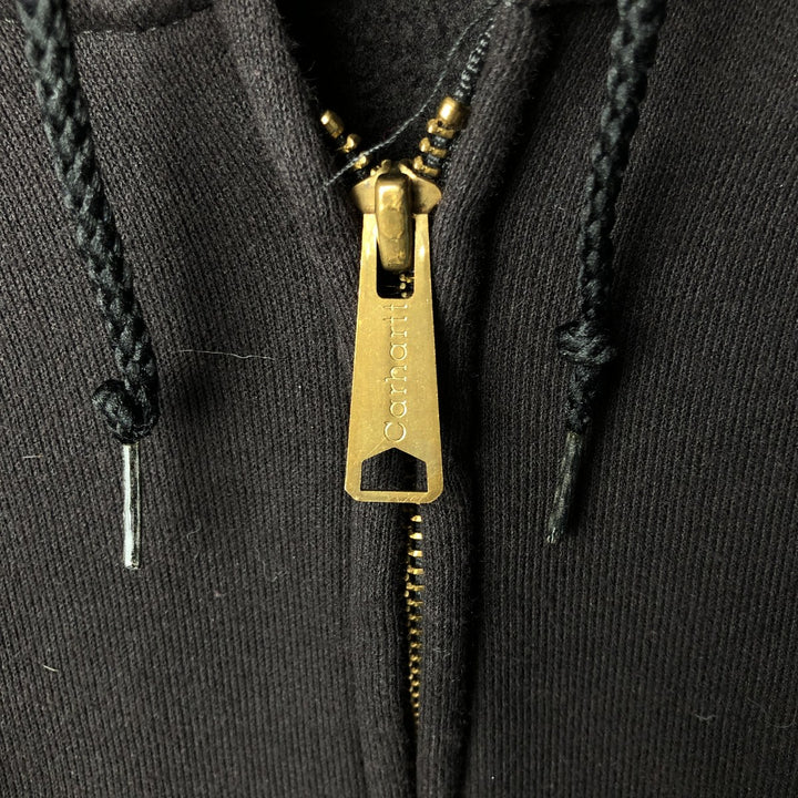 Carhartt Sweat Full Zip Hoodie Men's XL cotton black type Vintage Second Hand