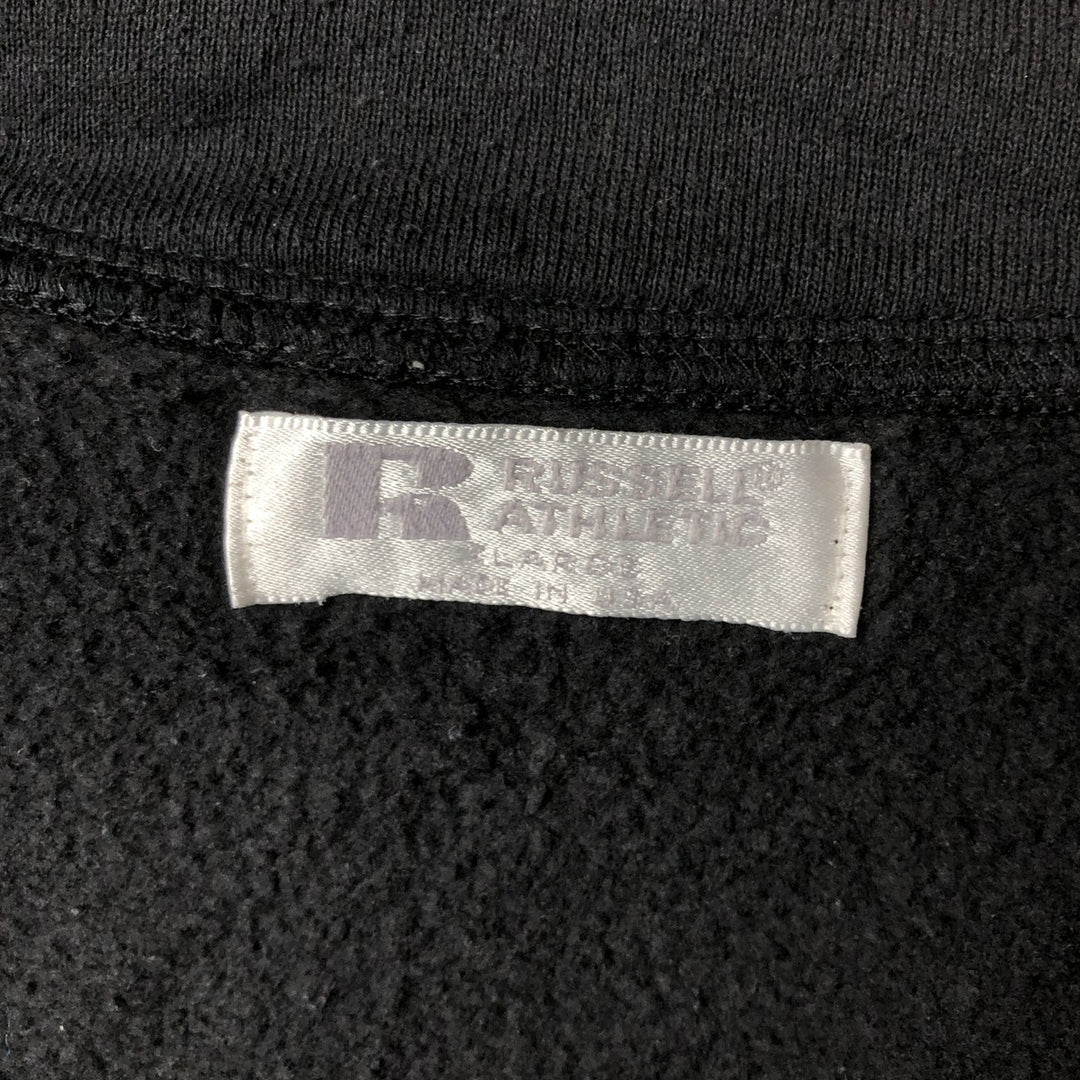 90'S Vintage Russell High Neck Full Zip Sweatshirt, Made in USA, Men's XL unclear black type Vintage Second Hand