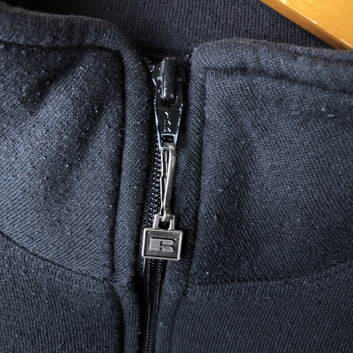 90'S Vintage Russell High Neck Full Zip Sweatshirt, Made in USA, Men's XL unclear black type Vintage Second Hand