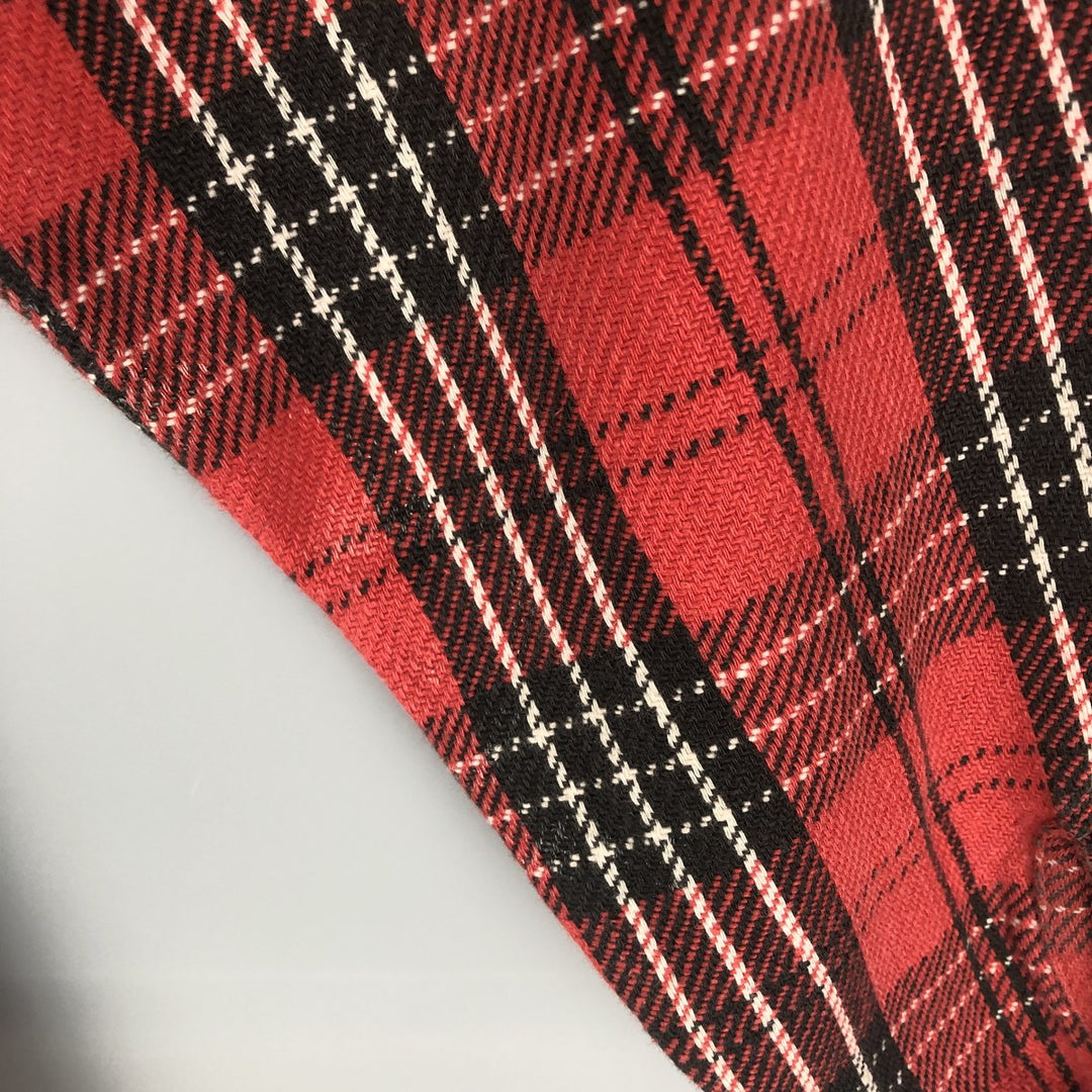 Vintage 1970'S JCPenney BIG MAC long-sleeved flannel check shirt, men's size XL cotton red type Vintage Second Hand