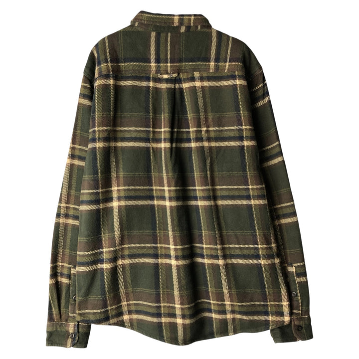 ORVIS Long Sleeve Heavy Flannel Check Shirt, Men's XL cotton Green type dark green Vintage Second Hand