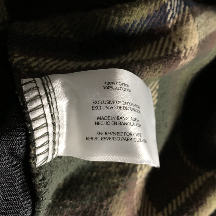 ORVIS Long Sleeve Heavy Flannel Check Shirt, Men's XL cotton Green type dark green Vintage Second Hand