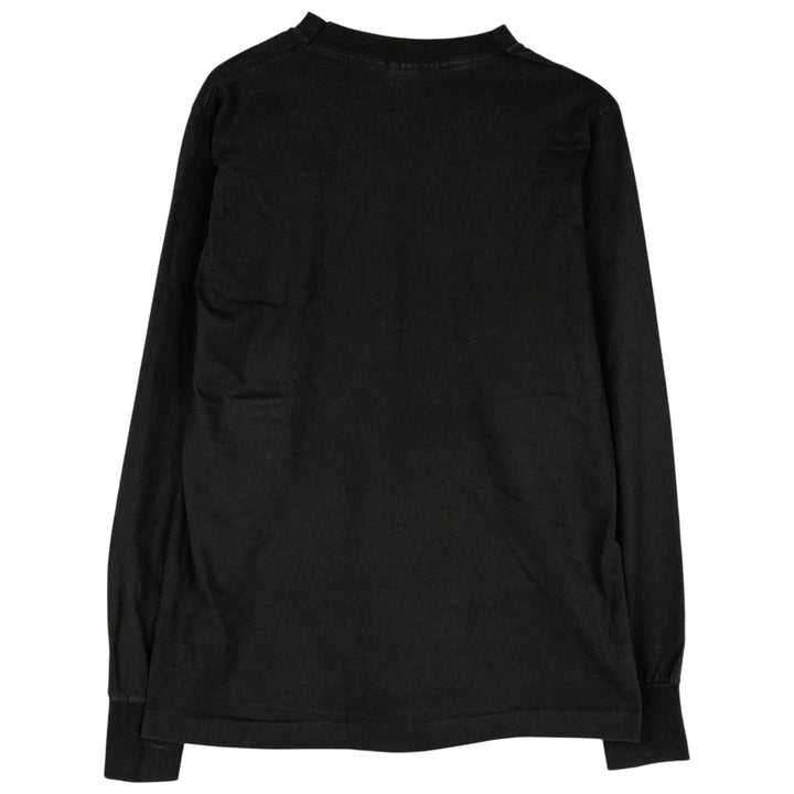 Fruit of the Loom Long Sleeve Band T-Shirt, Made in USA, Men's Size Medium cotton black type Vintage Second Hand